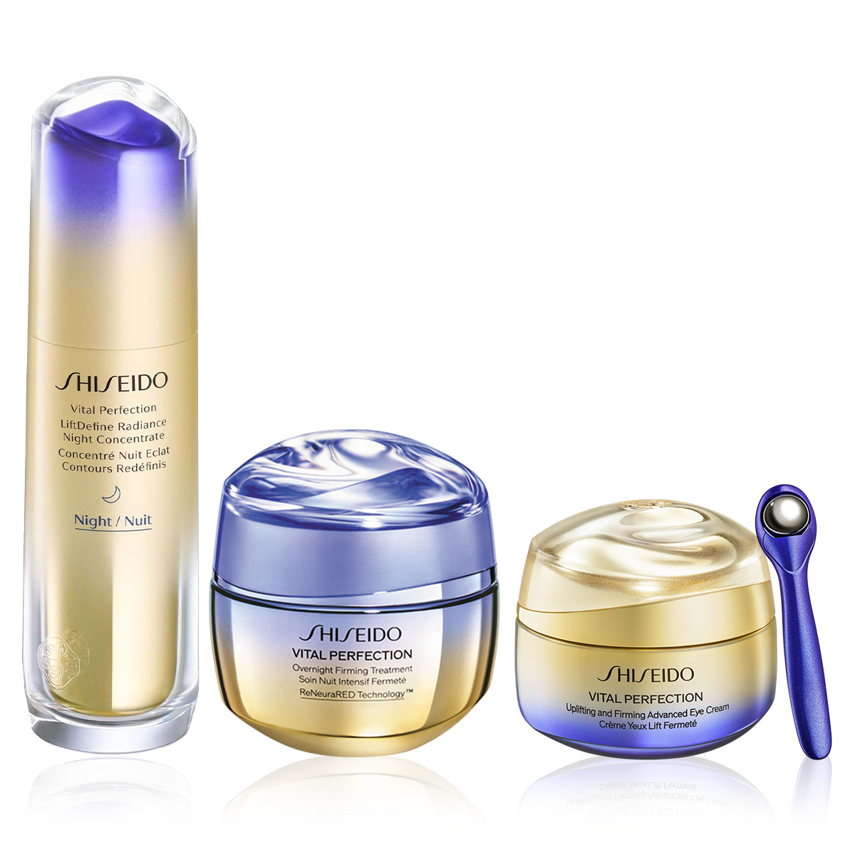 SHISEIDO - VITAL PERFECTION OVERNIGHT SKINCARE ROUTINE - Sıkılaştırıcı ve Toparlayıcı Etkili Gece Bakım Seti 